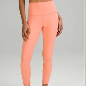 Lululemon Sunny Coral Align Pants (8) matching like a cloud longline bra (8)